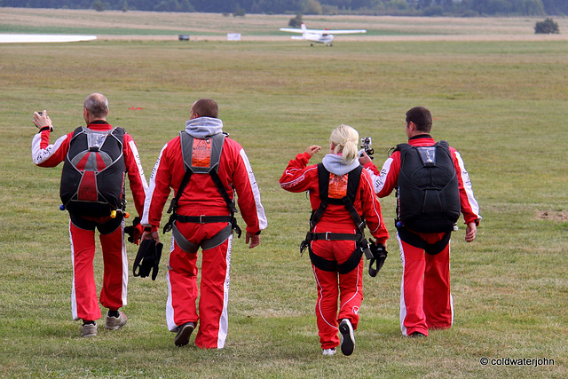 Setting off for a jump from 12,000 feet