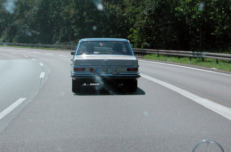 On the road in Germany: Mercedes-Benz 300 SEL 3.5
