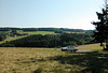 On the road in Germany: My car on the Zum Bismarckturm Road in Wiehl