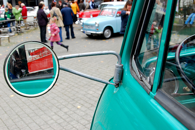 Outside mirror of a Hanomag Kurier