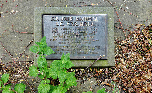 macneill tomb, brompton cemetery, london,tomb of the structural engineer sir john macneill, 1793-1880, builder of railways and bridges. he worked with telford, later building much of ireland's rail network, and taught engineering, one of his pupils b