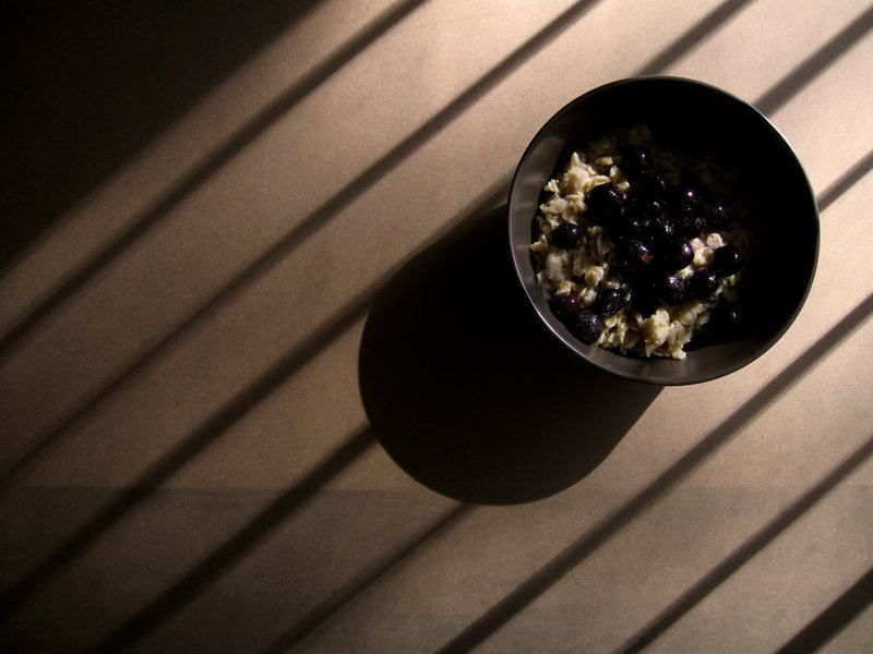 Oatmeal, blueberries & honey