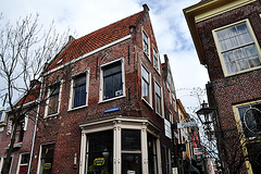 Houses on the corner of the Diefsteeg (Thief's Alley) and the Pieterskerkgracht (St. Peter's Church Canal)