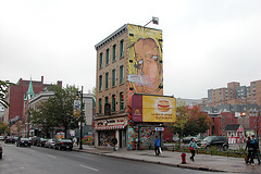 Lonely building on Rue Sainte Catherine (Montreal)