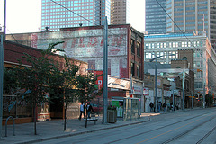 Canadian images: faded wall ad in Calgary