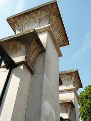 abney park cemetery gates, stoke newington, london. by bonomi 1840