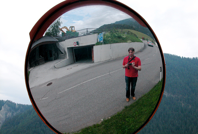 Holiday day 4: me in a convex mirror