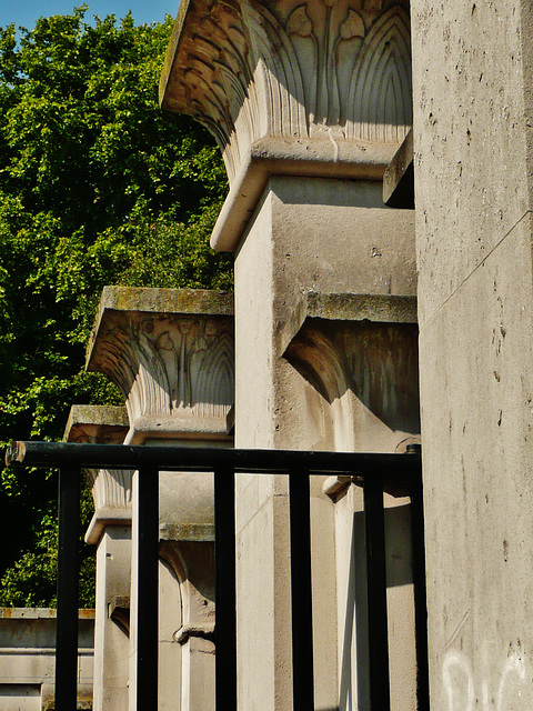 abney park cemetery gates, stoke newington, london. by bonomi 1840