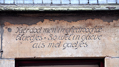 Old shop sign in Amsterdam