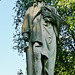 abney park cemetery, stoke newington, london,statue to dr.watts, the writer of hymns who lived with the family who owned the house here, made by baily in 1845. it is sited on his favourite walk in the gardens