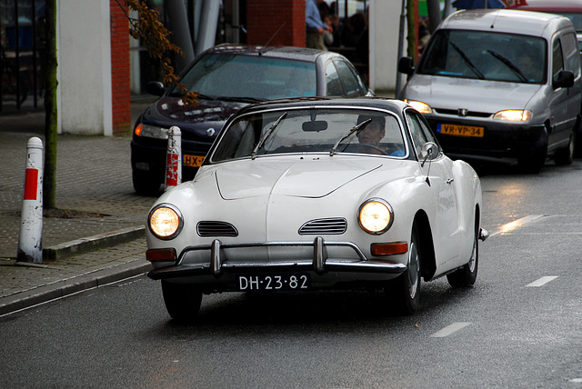 1970 Volkswagen Karmann Ghia in the rain