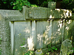 abney park cemetery, stoke newington, london,second world war memorial , civilian deaths; so many were caused in one street in one night due to a shelter being hit by a bomb