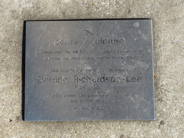 Peace sculpture plaque