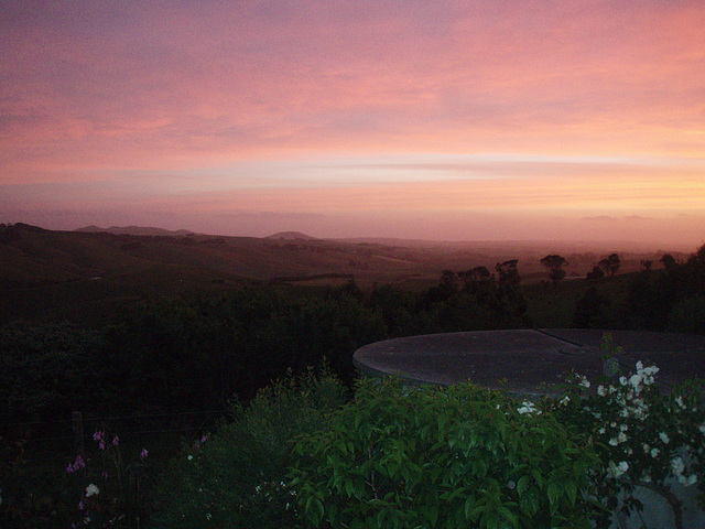 sunset from the decking