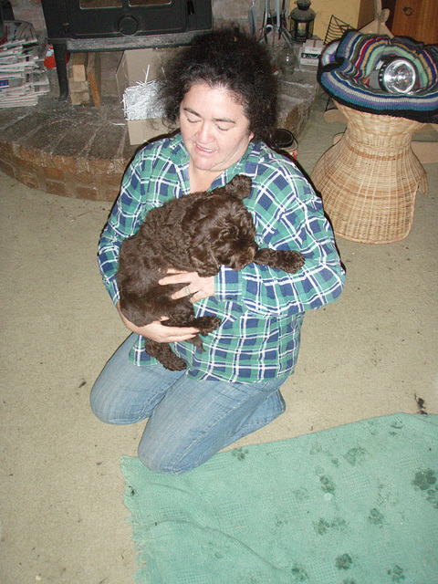 Sandy and puppy