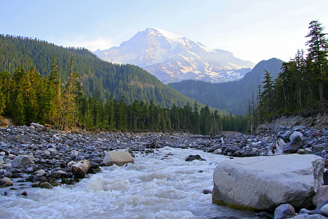 Mount Rainier and the Nisqually River