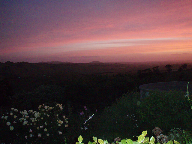 sunset from the decking