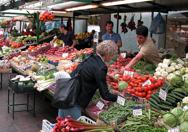 Holiday day 3: Vegetable market in Bozen (Bolzano)