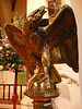 st.mary, the boltons, kensington , london,lively eagle lectern of c.1902, dedicated to the memory of sir daniel cooper, kcmg, philatelist and first speaker of the new south wales parliament. he died nearby, and is buried in brompton cemetery down the road