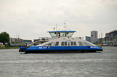 A trip with steam tug Adelaar: Amsterdam ferry crossing the IJ