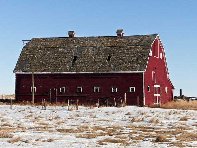 A rural, winter scene