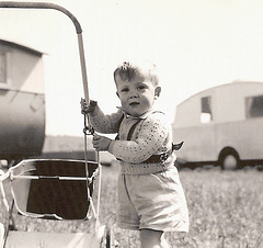 Nicholas With Stroller, 1957