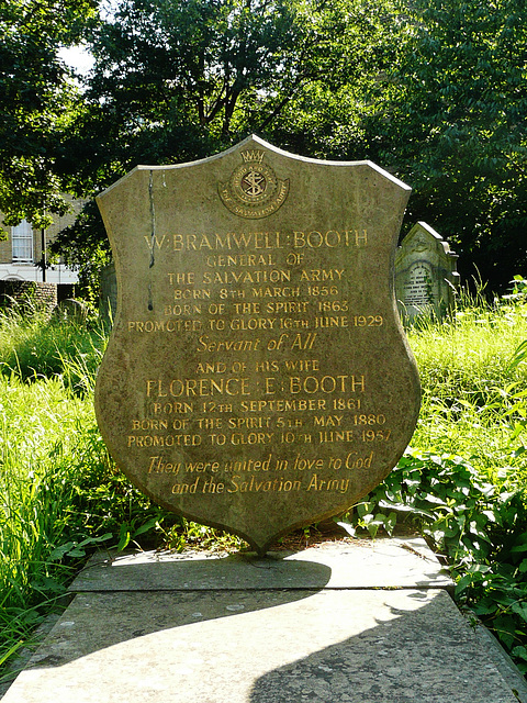 abney park cemetery, stoke newington, london,tomb of bramwell booth, 1929, and his wife. he was the second general of the salvation army