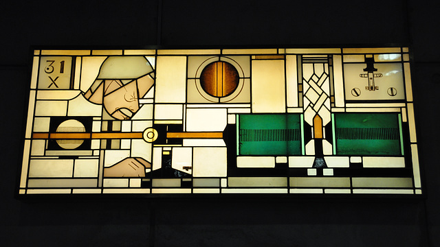 Stained-glass window depicting prof. Pieter Zeeman