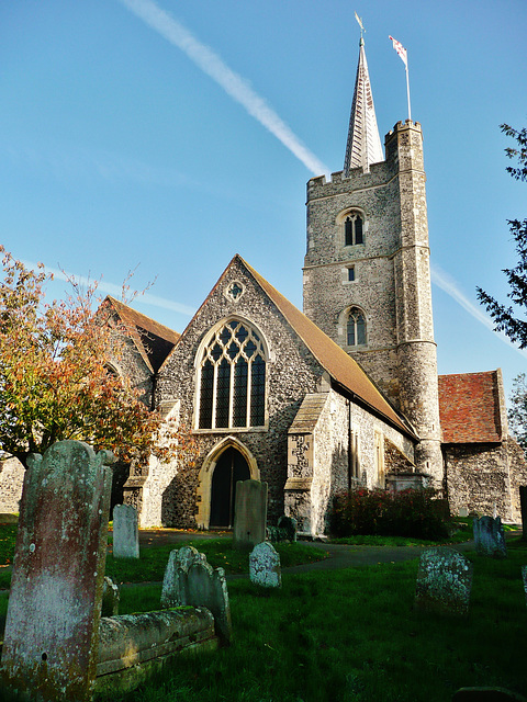 st.nicholas church, ash by sandwich