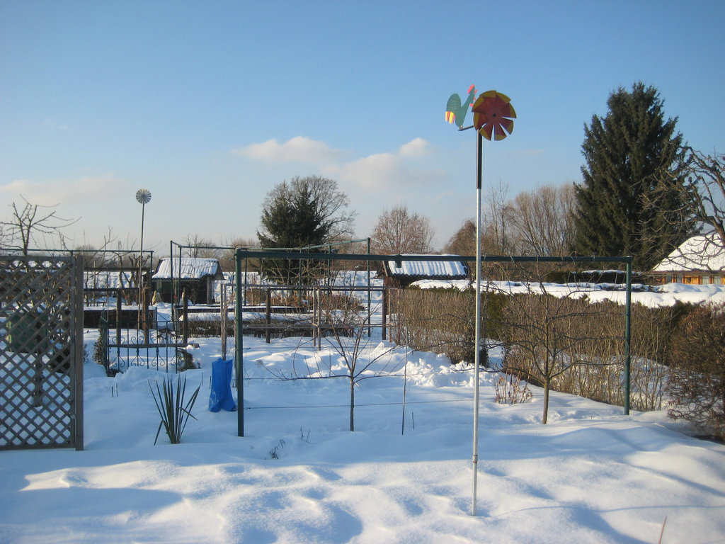 Der Schrebergarten im Winter