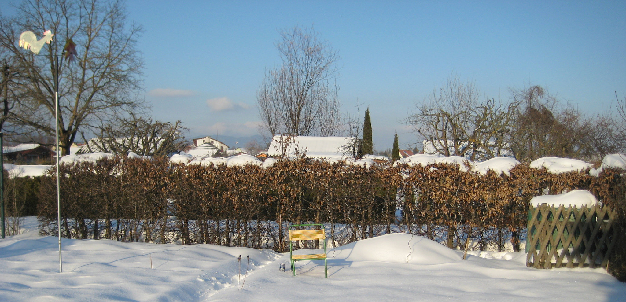 Der Schrebergarten im Winter