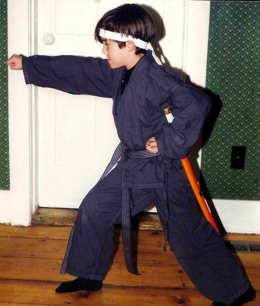 Gabriel Striking a Ninja Pose