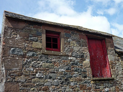 Red window and door