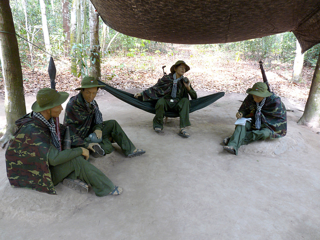 Effigies of Viet Cong Soldiers Holding a Meeting
