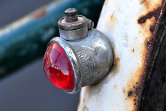 Rear light of a bicycle with State hall-mark