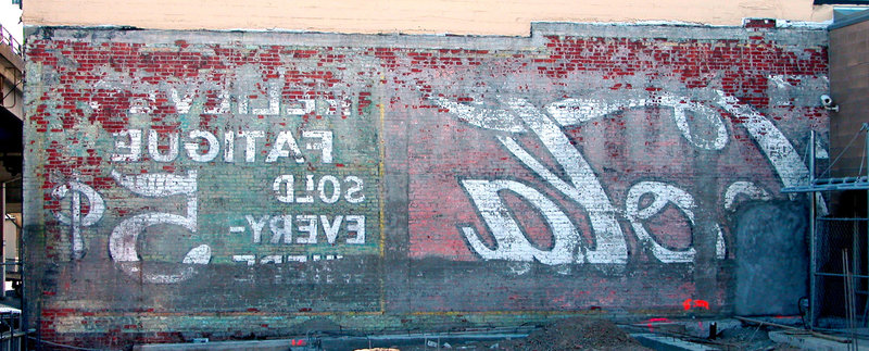 Faded wall ad in Portland, Oregon