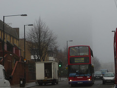 Junction Road in the fog