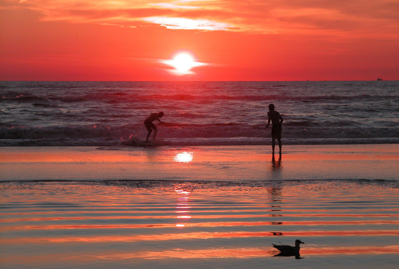 Sunset in Bloemendaal on Sea