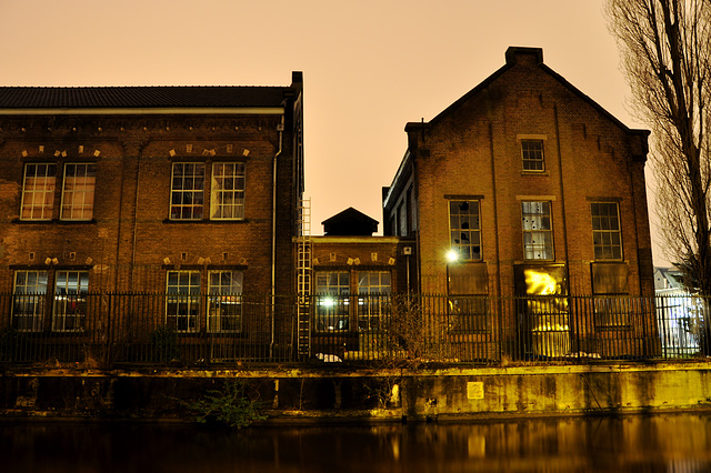 Disused buildings of the power plant of Leiden