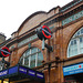 earls court station, london,station entrance on earls court rd. rebuilt in 1915 by h.w.ford for the great northern, piccadilly and brompton railway.