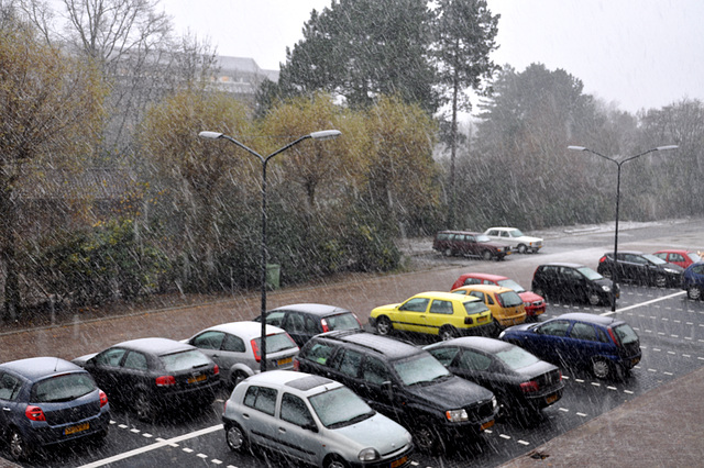 Snow over Leiden