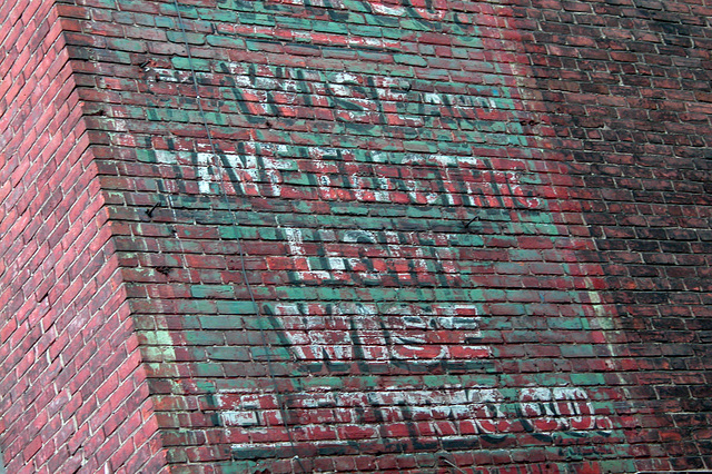 Faded wall ads of Montreal: Be Wise and Have Electric Light