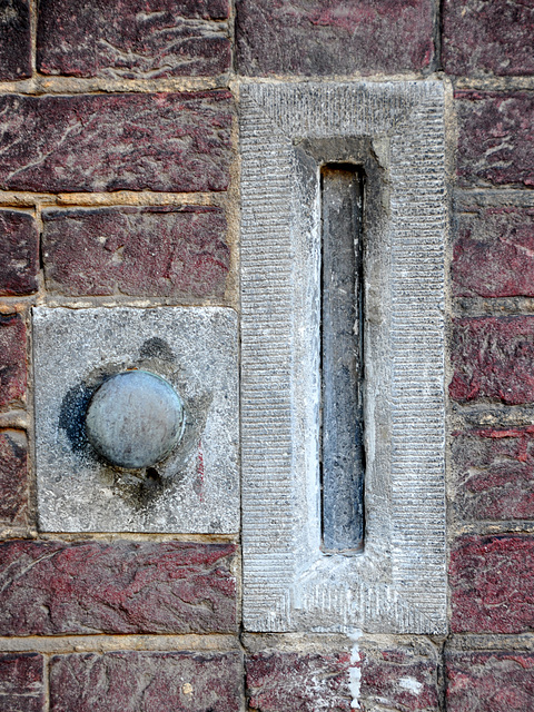 Old letter box with pulling bell