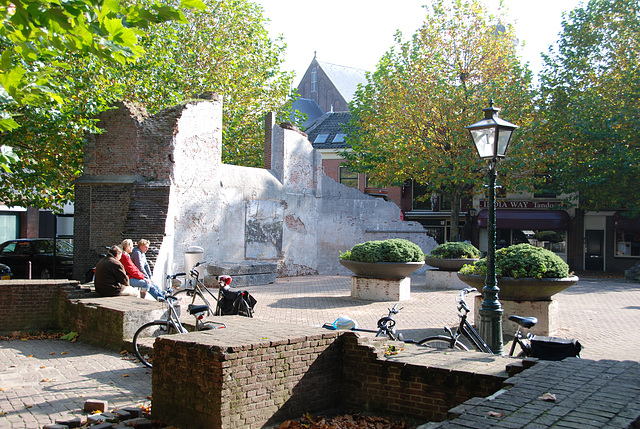 Ruin of the Vrouwekerk (Church of Our Lady) in Leiden