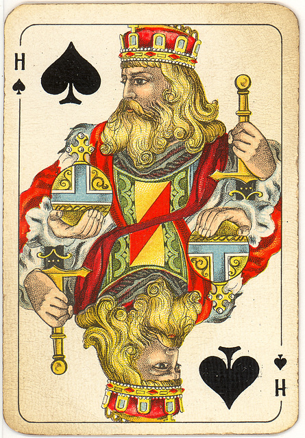 Dutch playing cards from 1920-1927: King of Spades