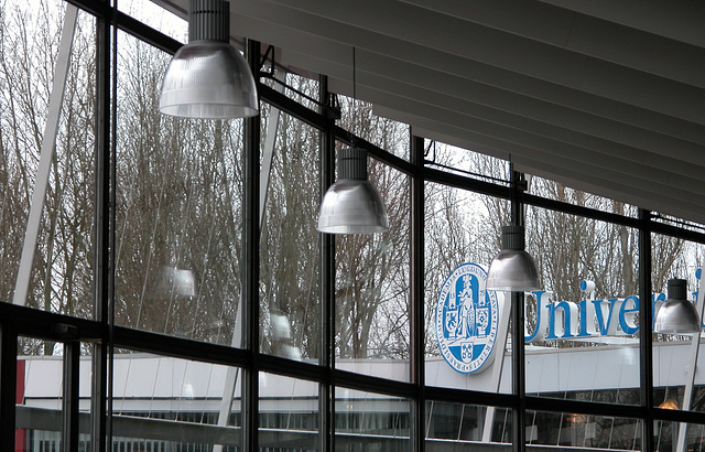 Looking out from the Gorlaeus Laboratory of Leiden University