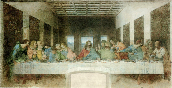 Leonardo da Vinci (1452-1519) - "Sankta Vespermanĝo" (1495-1498)