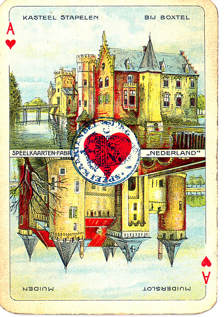 Dutch playing cards from 1920-1927: Ace of Hearts