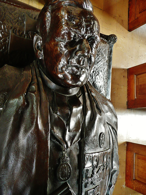 all hallows barking, london,tomb effigy of tubby clayton, founder of toc h,  1972, fibreglass by cecil thomas