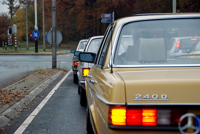 A visit to Kampen with my Mercedes Club: At a traffic light